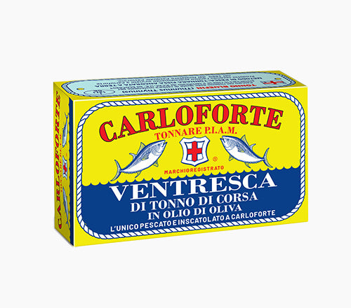 Ventresca di tonno di corsa di Carloforte (170g)– l’unico al mondo pescato e inscatolato a Carloforte