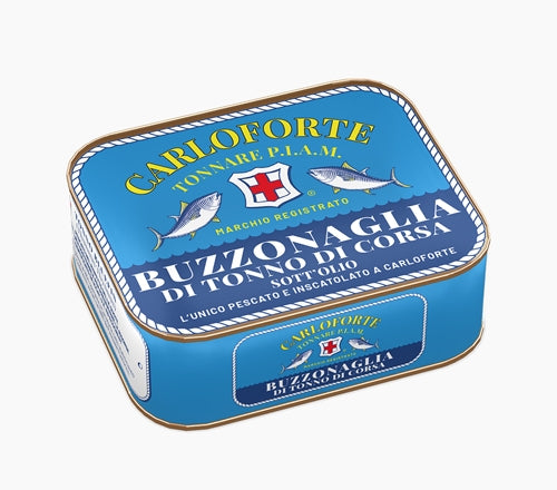 Buzzonaglia di tonno di corsa di Carloforte (350)– l’unico al mondo pescato e inscatolato a Carloforte