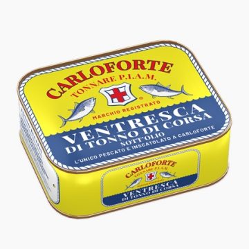 Ventresca di tonno di corsa di Carloforte (350g) – l’unico al mondo pescato e inscatolato a Carloforte